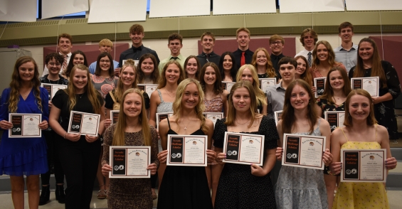 Socratic Award winners for 2022 are Hannah Aldrich, Reese Anderson, Max Balow, McKenna Beltz, Emma Berger, Natalie Bremer, Ava Brunn, Aidan Carlson, Emily Dinsmore, Sophia Dwelle, Carly Earnest Miller, Lily Fitterer, Olivia Freiheit, Heavenly Gerken, McKenna Goihl-Krier, Brandon Heim, Elizabeth Keller, Carson Matzke, Madeline Medvec, Lilly Meincke, Owen Meyers, Madison Morrisey, Joseph Nafe, Axel Olson, Emma Rabehl, Hailey Reckmann, Sydney Ringeisen, Luke Roberson, Kristopher Ryan, Mela Schmitz, Makaila Solheid, Brooke Tracy, Justin Wohlers and Morgan Wurst.
