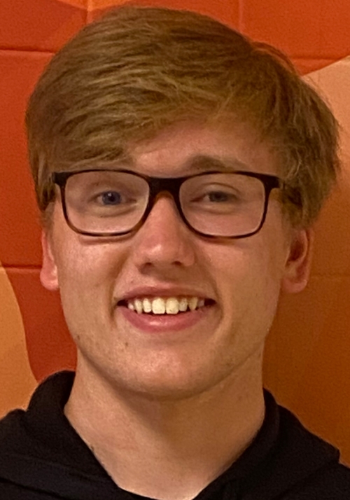Aidan Carlson, a senior school board scholar who was not pictured with the rest of the recipients.