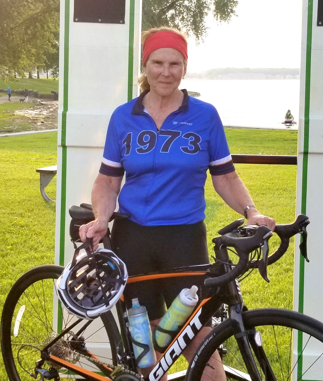 Nancy Schrader from New Jersey rode the 100-mile route as part of a personal challenge.
